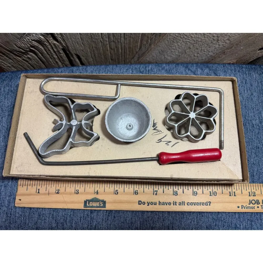 Vintage Silver King Waf - L - Ette Patty Shell Rosette Mold Waffle Kit Luncheon